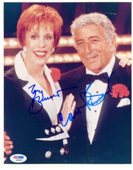 Tony Bennett and Carol Burnett Autographed 8X10 Photo 